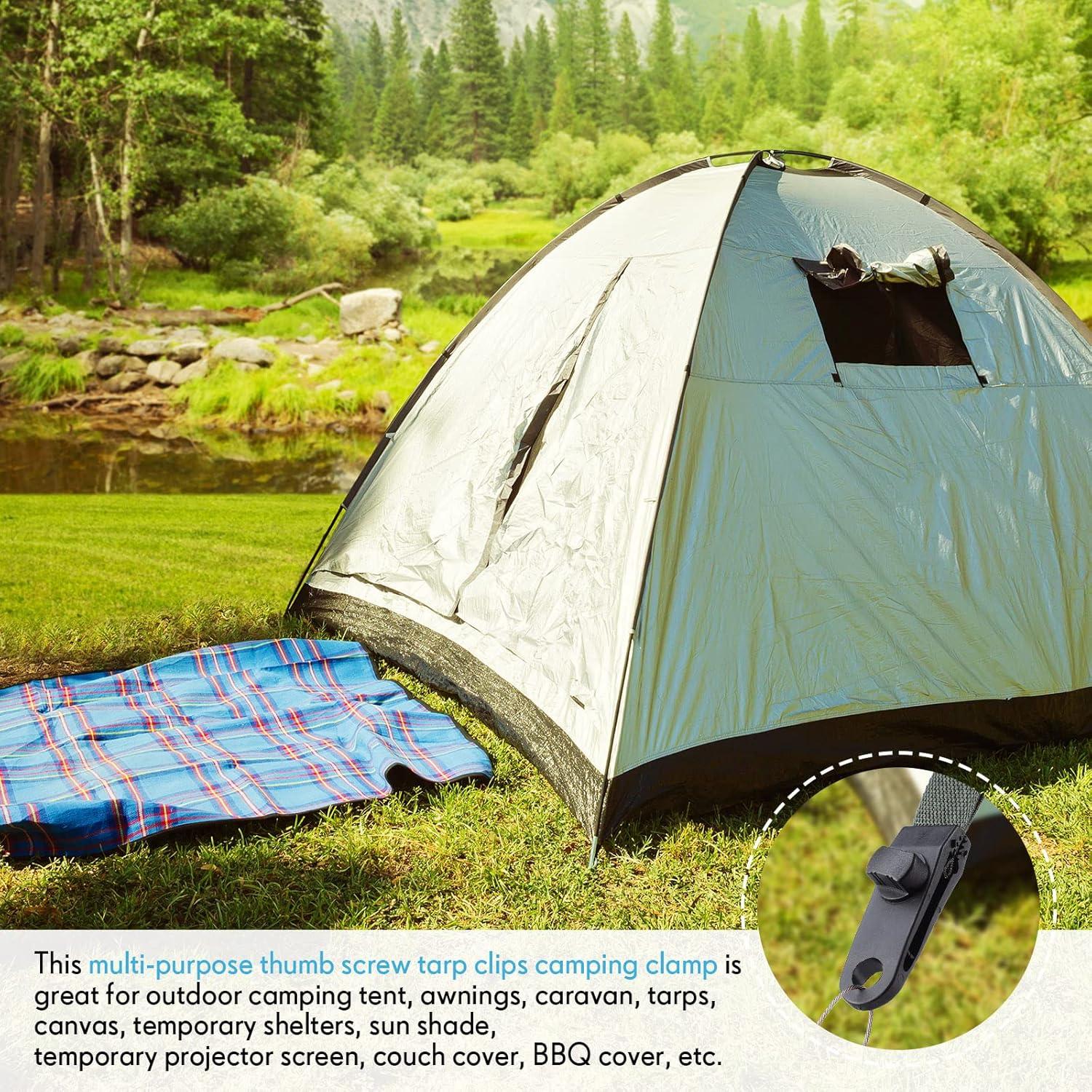 Clips de Lona Yalikop 60 Piezas Alta Resistencia Negro