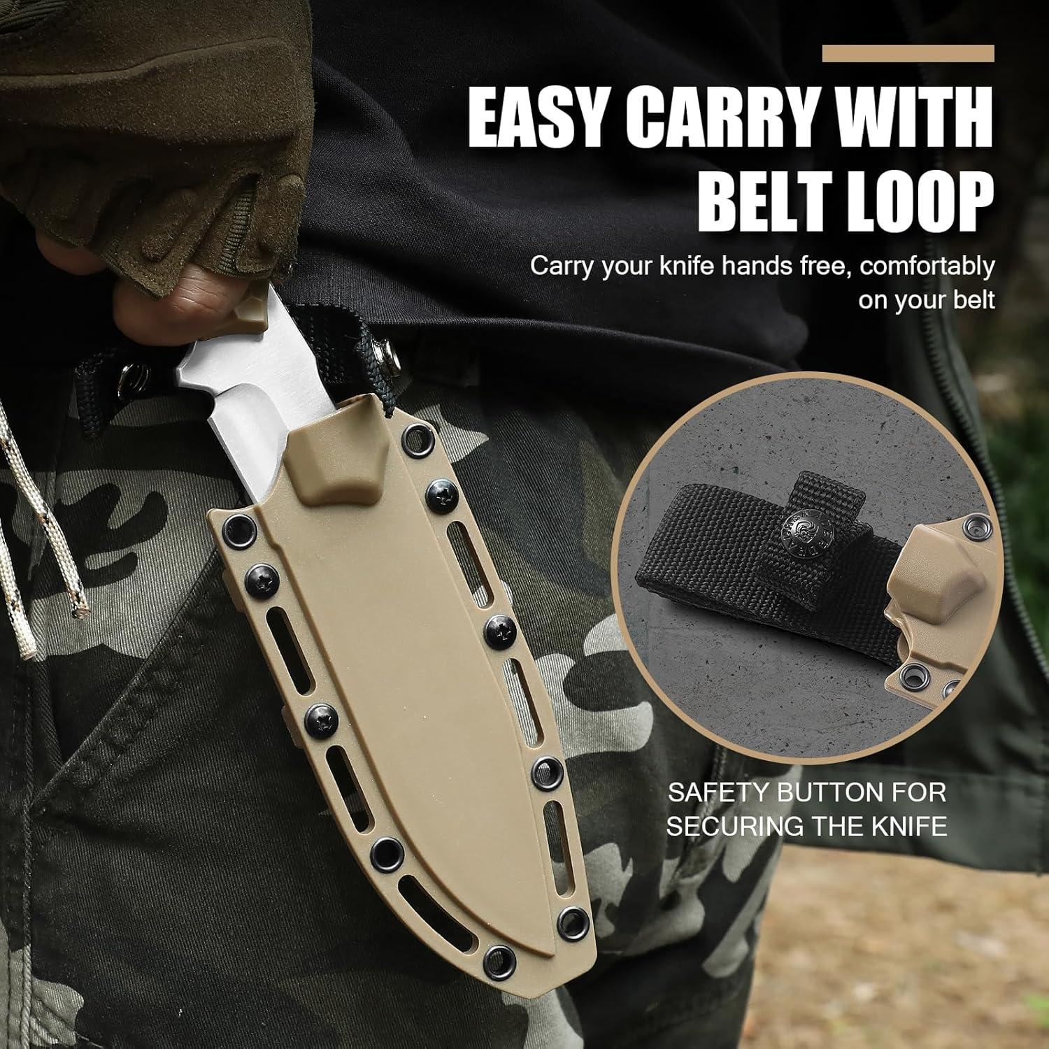 Cuchillo Fijo DRACHENADER 23.6cm Acero 5Cr14MoV con Funda