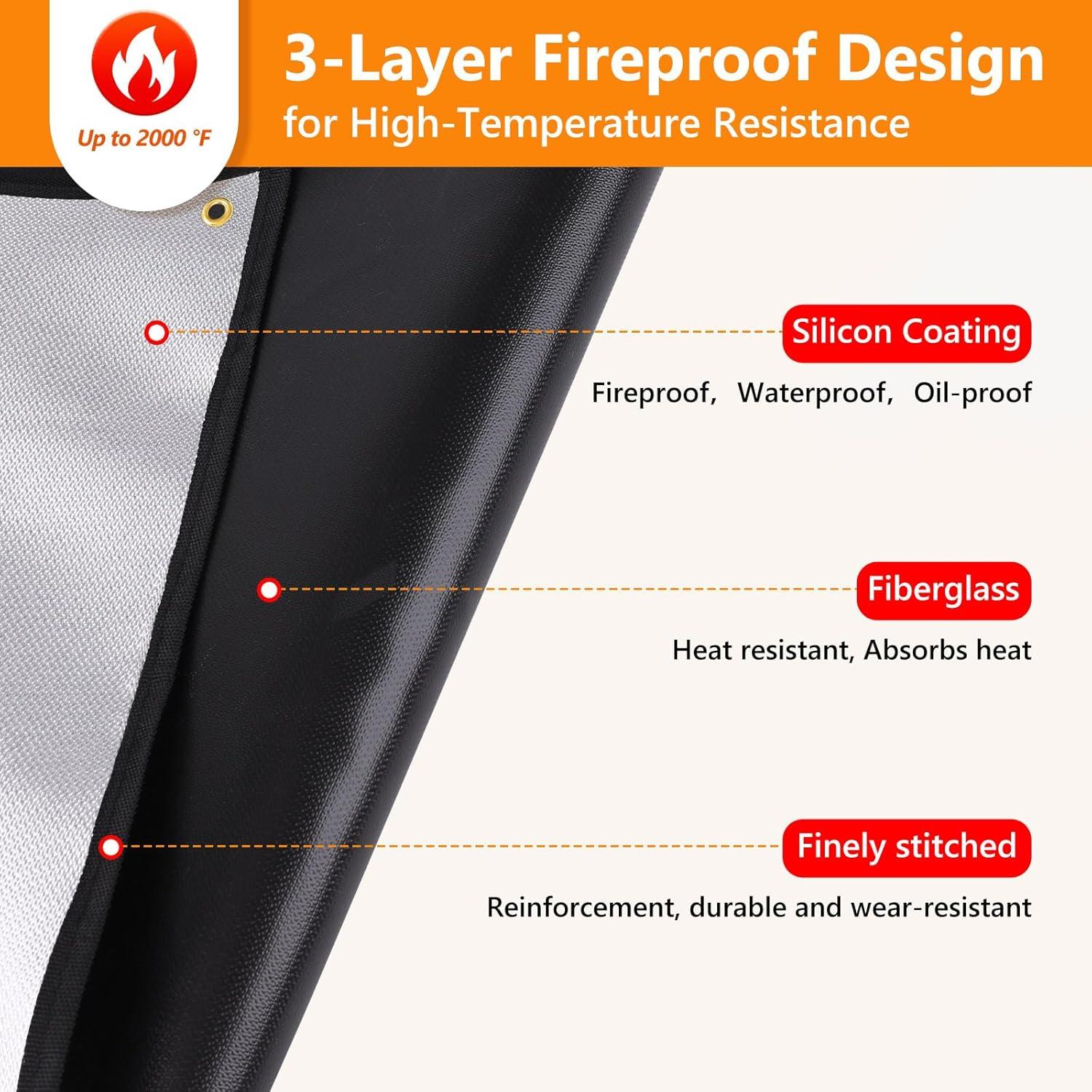 Mat de Parrilla Keeswin 101.6x177.8 cm Resistente al Calor