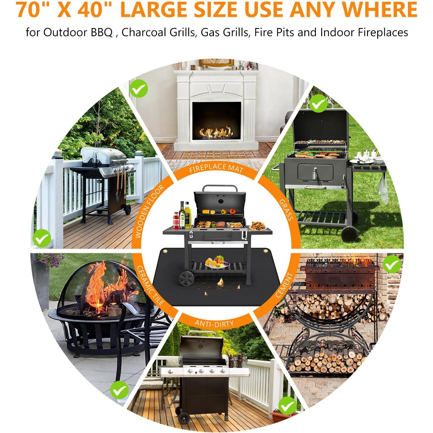 Mat de Parrilla Keeswin 101.6x177.8 cm Resistente al Calor