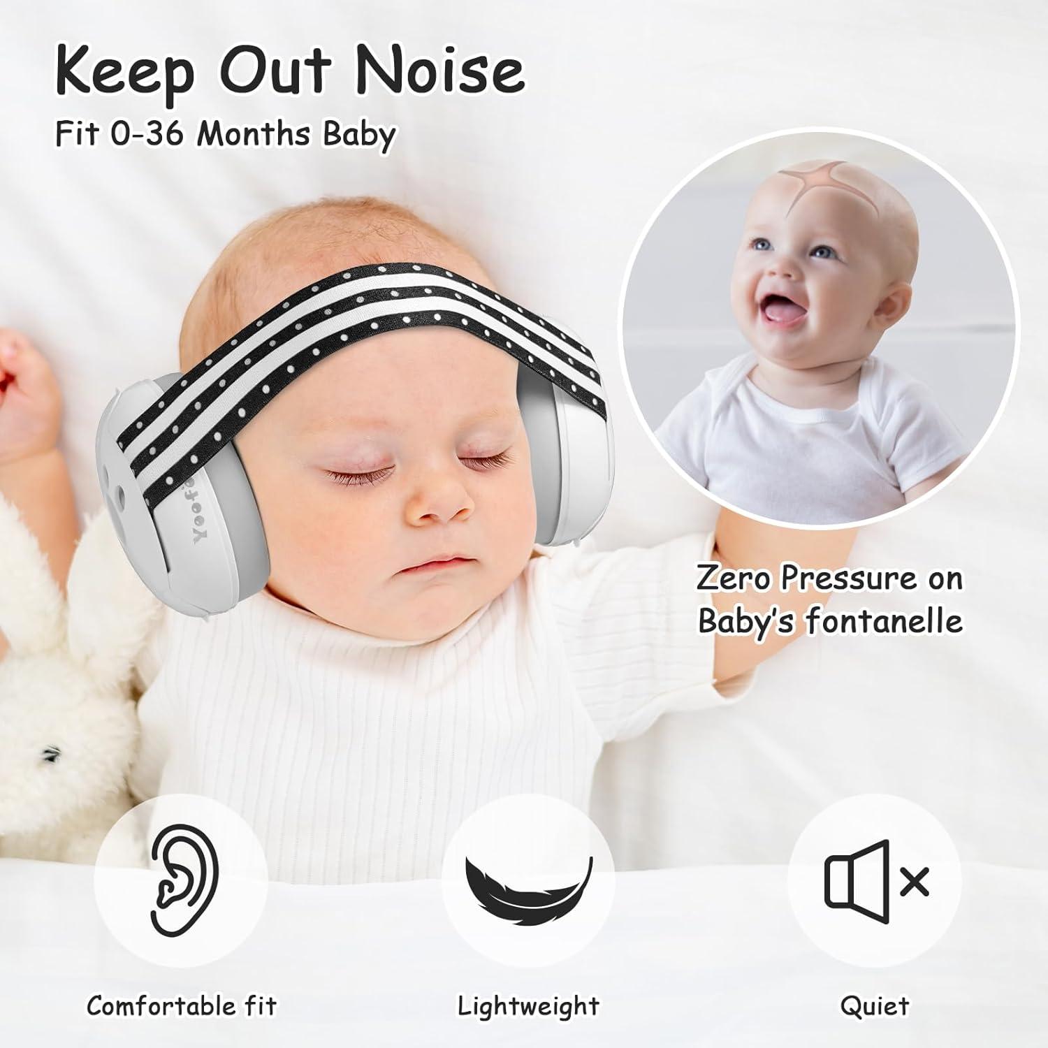 Auriculares de Protección Auditiva Yoofoss para Bebés 0-36 Meses