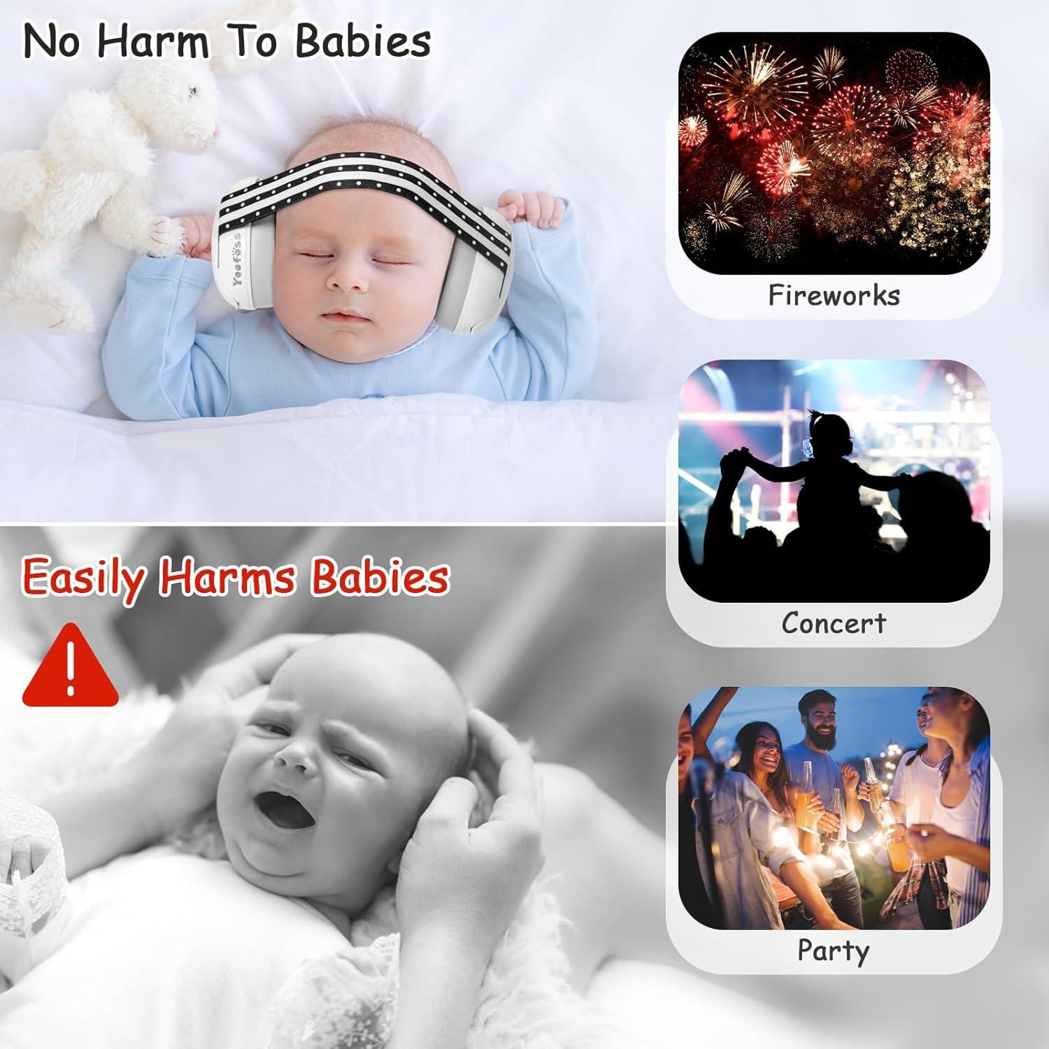 Auriculares de Protección Auditiva Yoofoss para Bebés 0-36 Meses