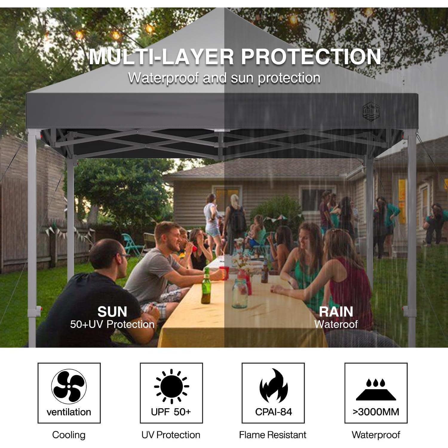 Techo de Reemplazo Carpa Plegable Morikoro 3x3m Impermeable