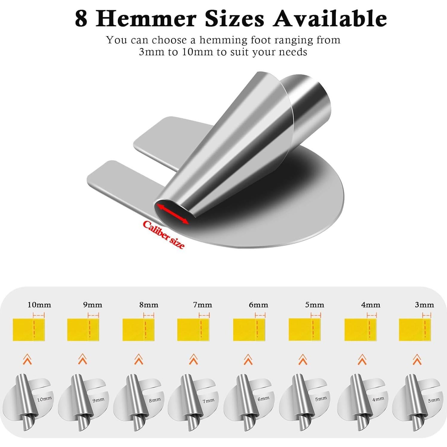 Pie de Prensatelas TIGARI para Dobladillo Enrollado 3-10mm