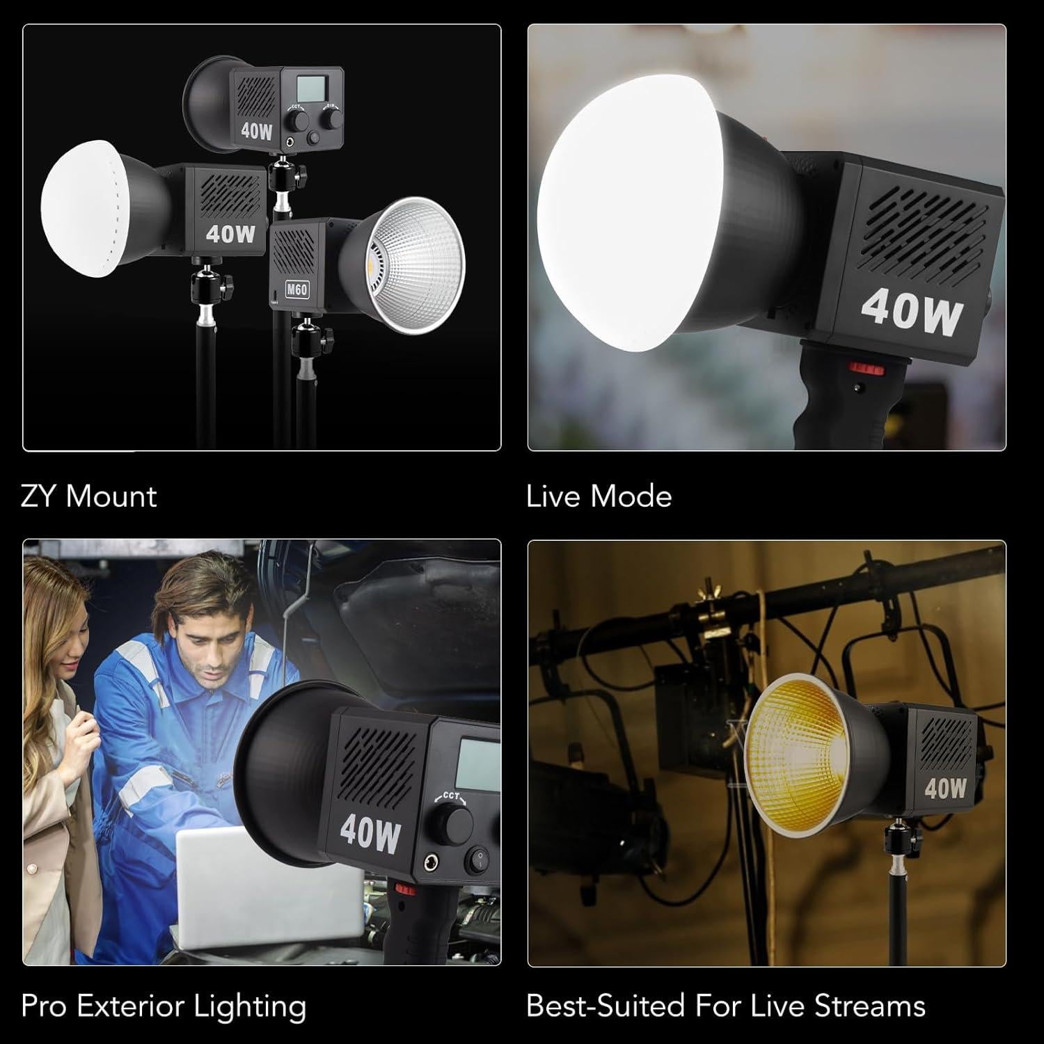 Lámpara de Video Portátil Nagnahz M60 Bi-Color 2500-8500K