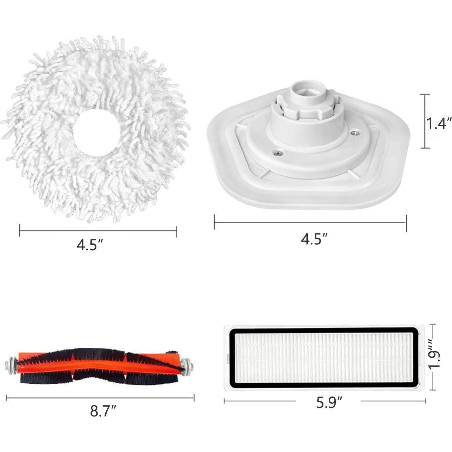 Accesorios de Repuesto Rinakou para Aspiradora Dreametech W10 - Juego 2