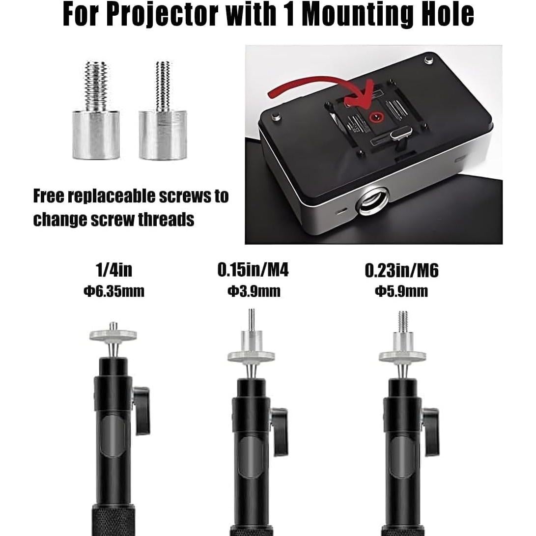 Soporte de Proyector 2-Be-Best Ajustable 37-62 cm Negro