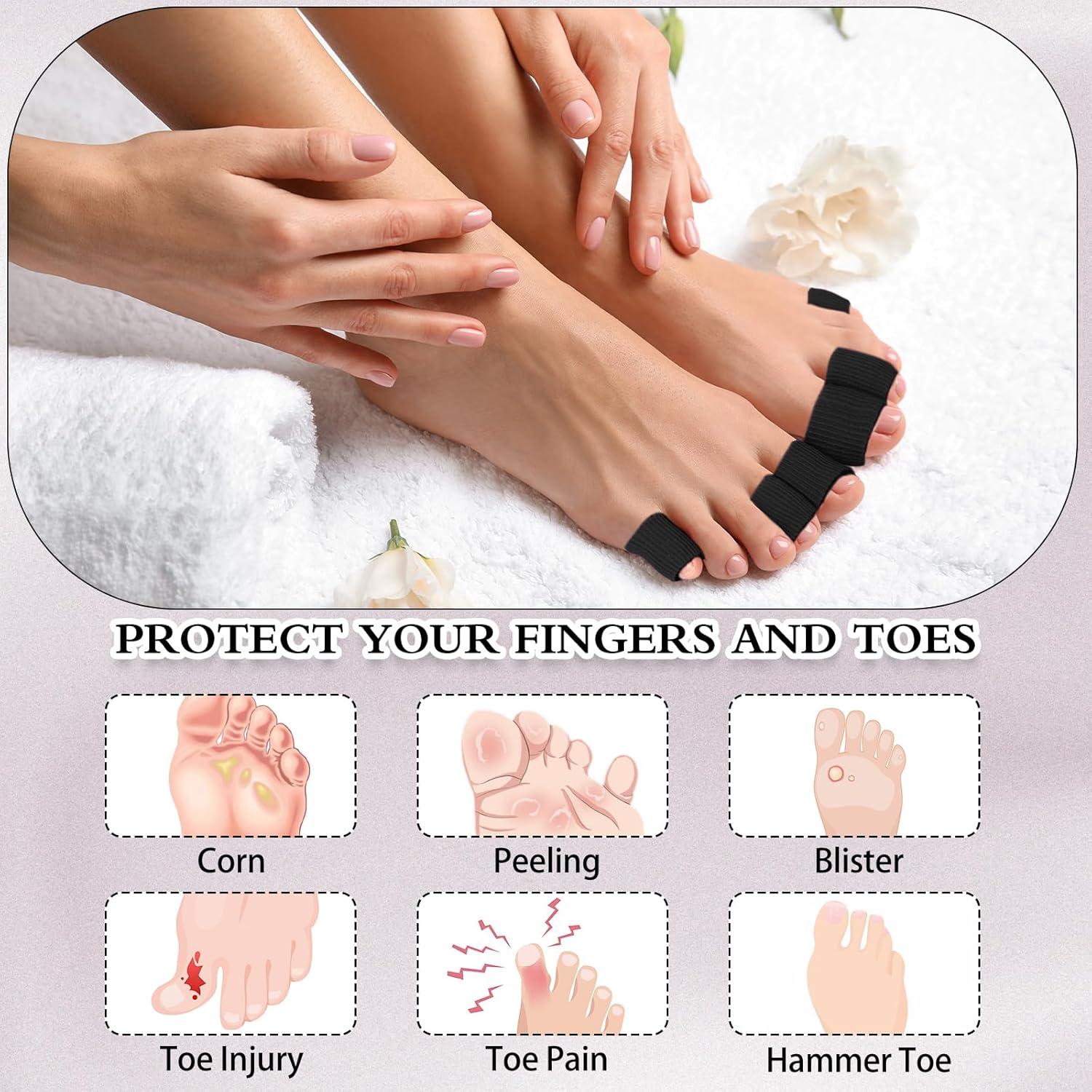 Mangas de Gel para Dedos Blulu - 16 Pcs Protectores Callos y Ampollas