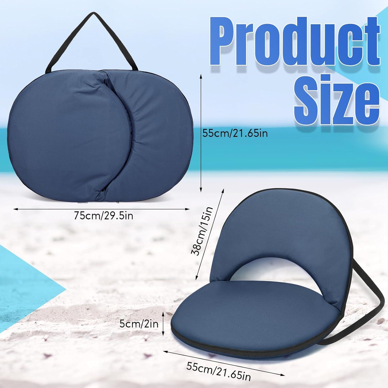 Asientos de Estadio Maitys Plegables con Respaldo 4 Piezas Azul Marino