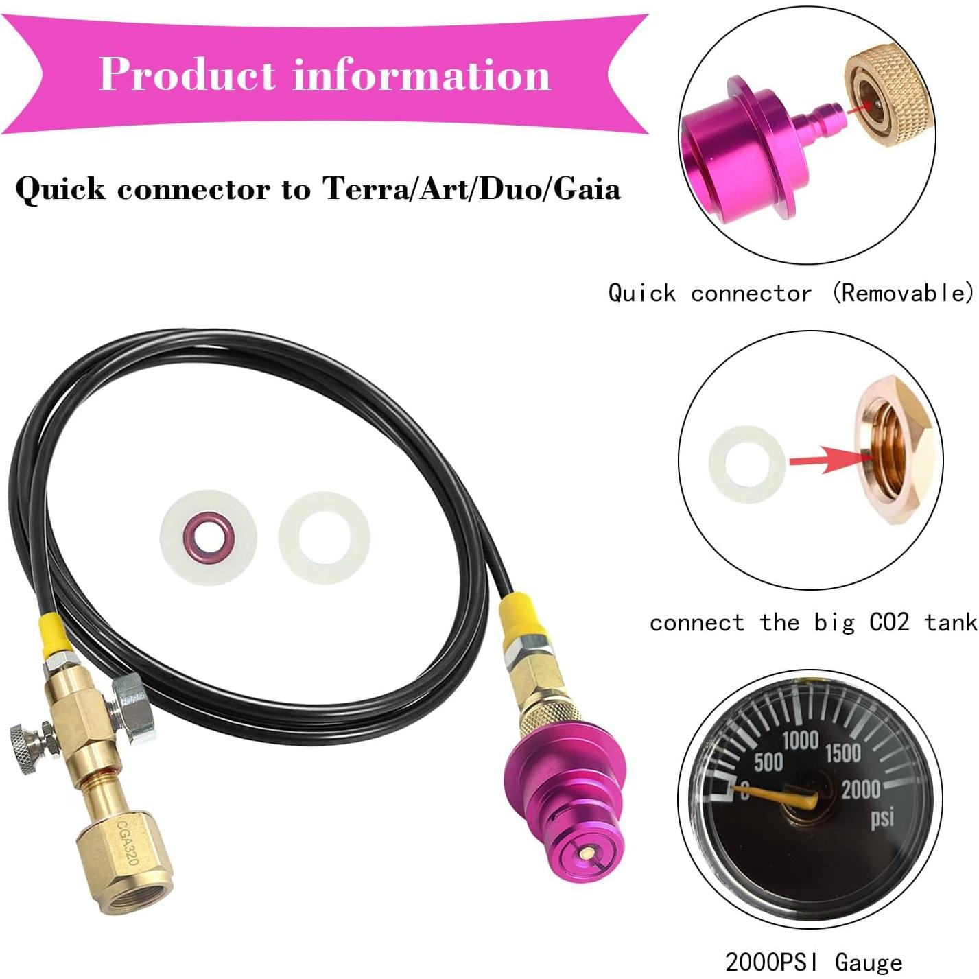 Adaptador CGA320 para Tanque de CO2 a Máquina de Soda KUMAS