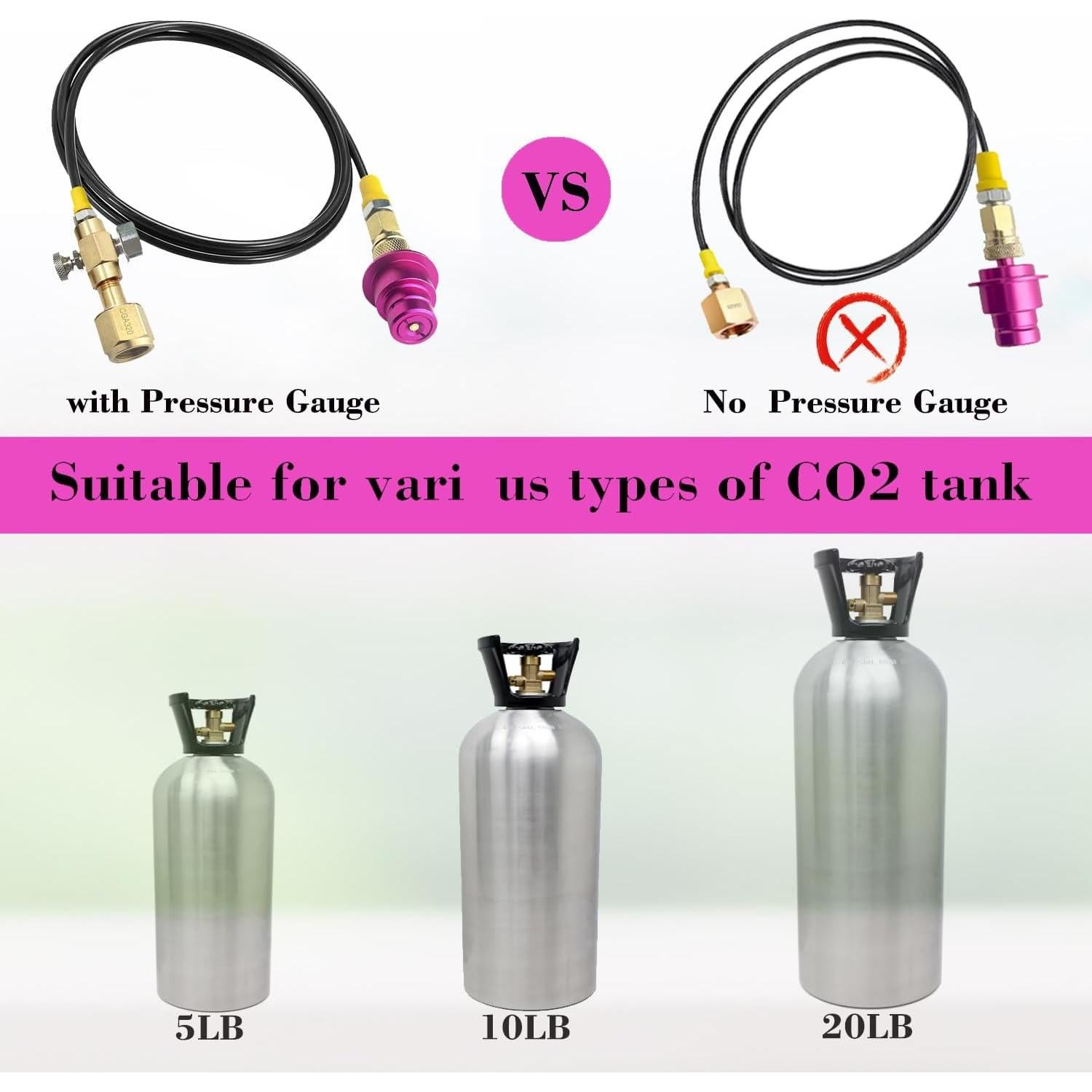 Adaptador CGA320 para Tanque de CO2 a Máquina de Soda KUMAS