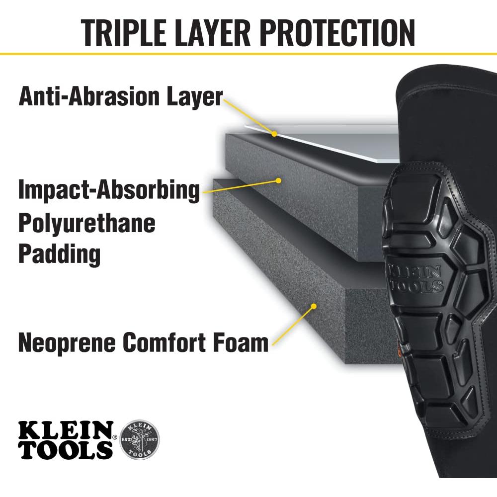 Mangas de Rodilla Acolchadas Klein Tools 60615 S/M Negro