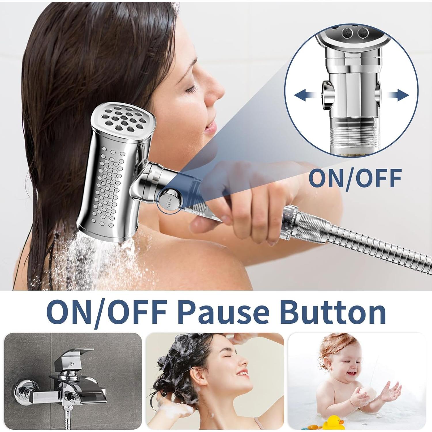 Cabezal de Ducha KAIYING Alta Presión 4 Modos Filtrado Cromo