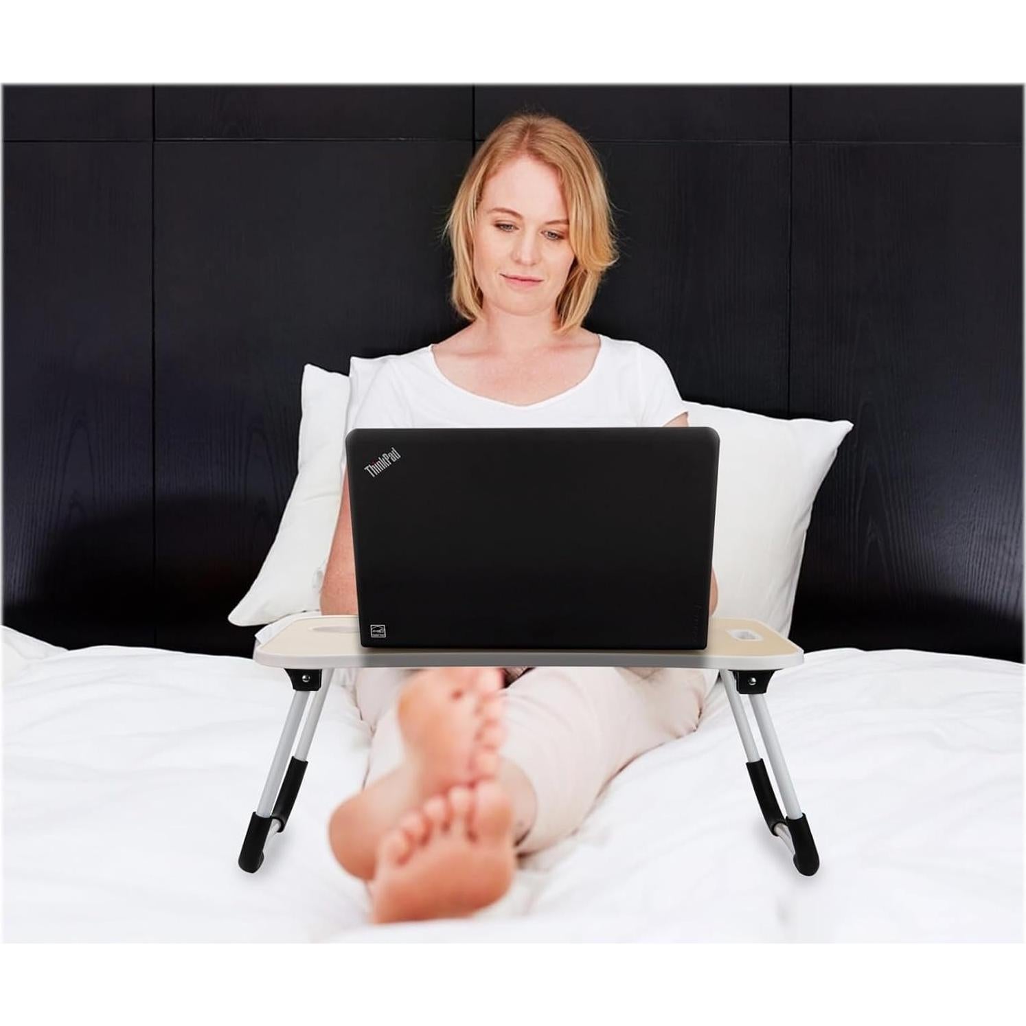 Mesa de Regazo Ajustable Mind Reader Beige 59x34.9 cm