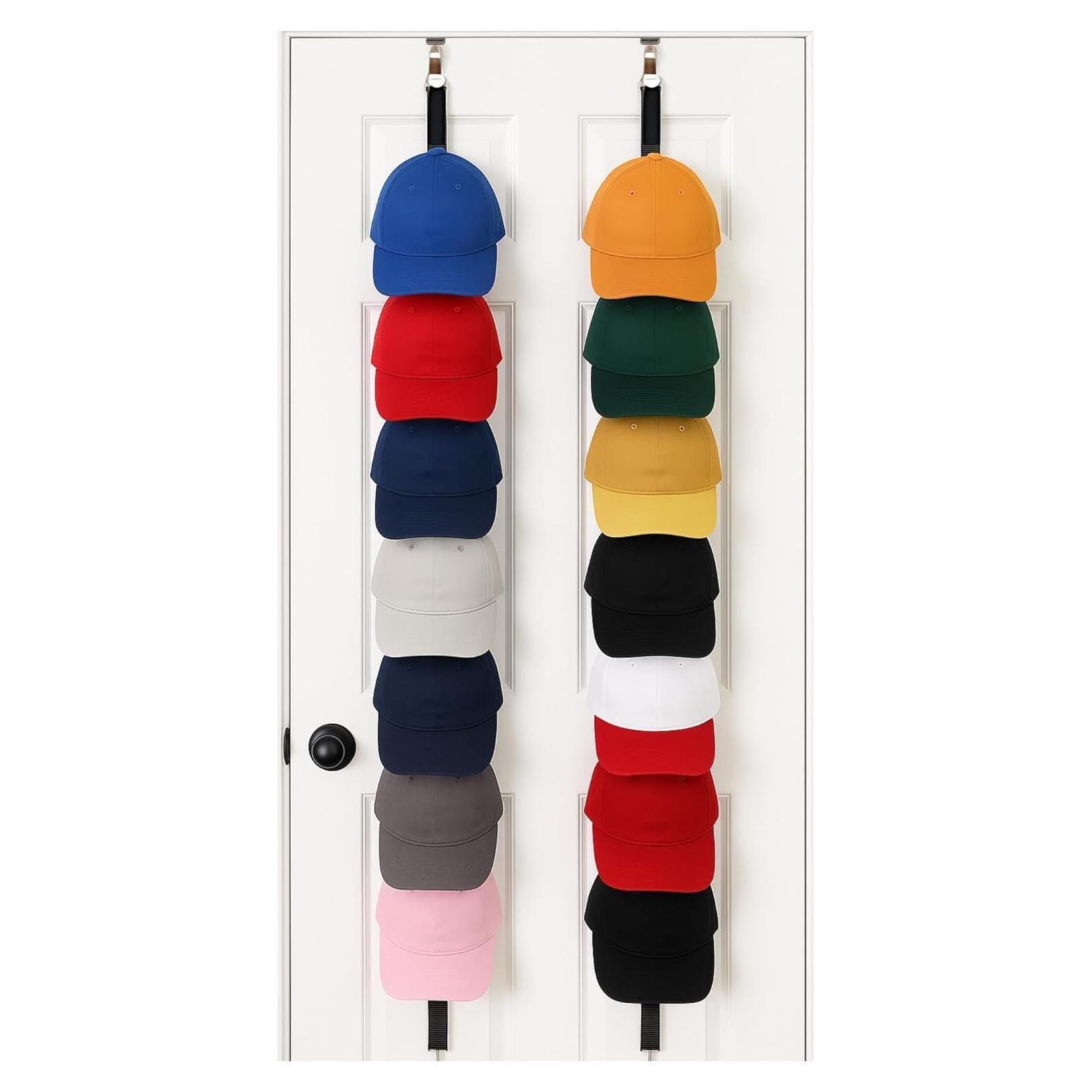 Organizador de Gorras sobre la Puerta Jokari 2 Piezas Soporta 16 Gorras