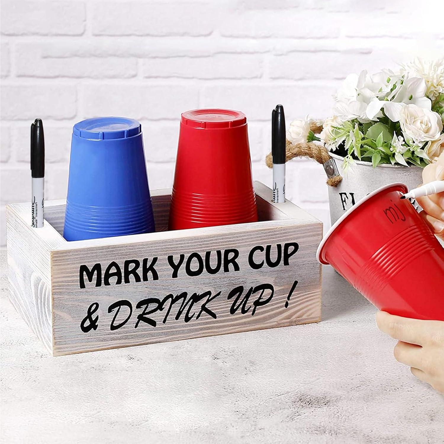 Soporte de Tazas Desechables Doble NaiCeay Madera Rústica