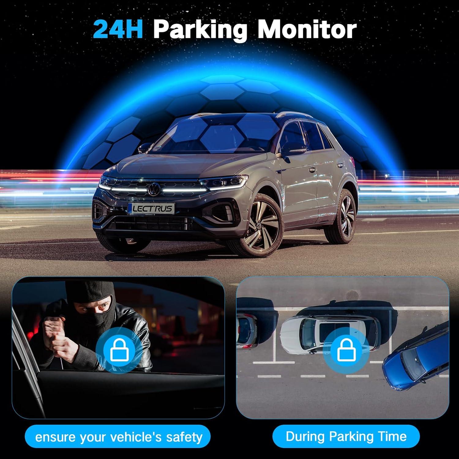 Cámara Dash 4K Lectrus K17 con 3 Canales y GPS