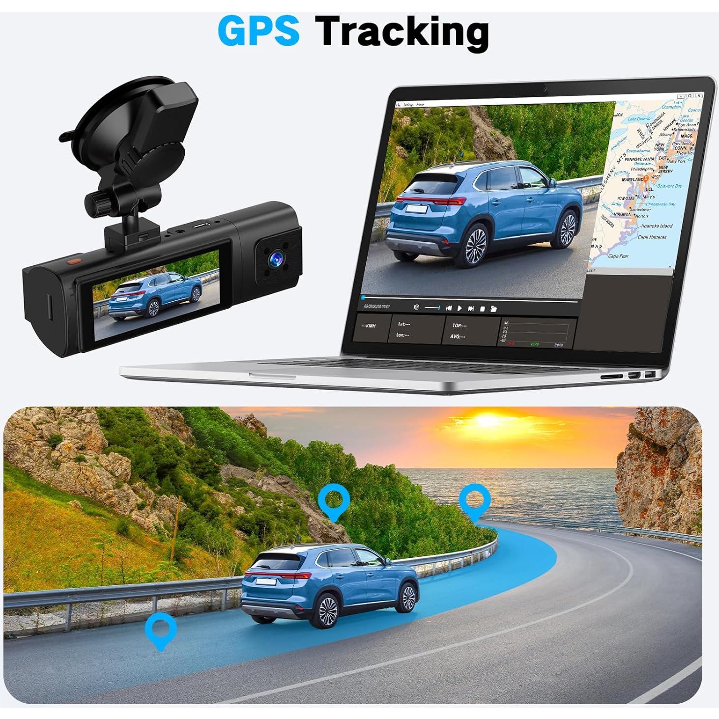 Cámara Dash 4K Lectrus K17 con 3 Canales y GPS