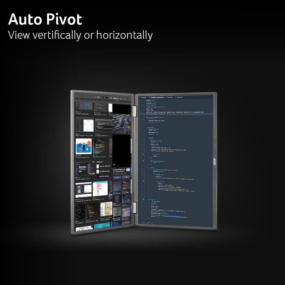 Monitor Doble Portátil Acer PD193Q 18.5" FHD Plegable