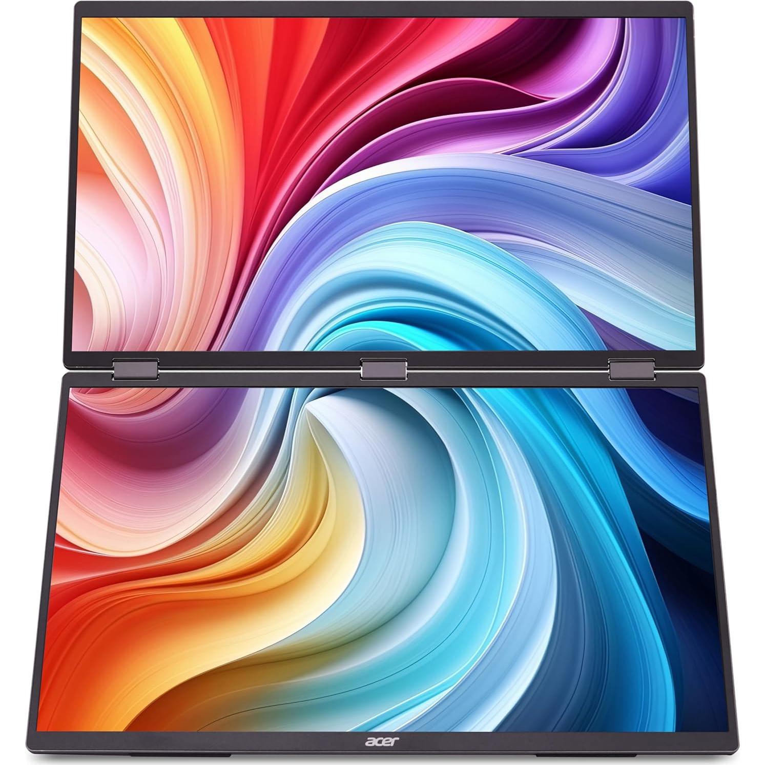 Monitor Doble Portátil Acer PD193Q 18.5" FHD Plegable