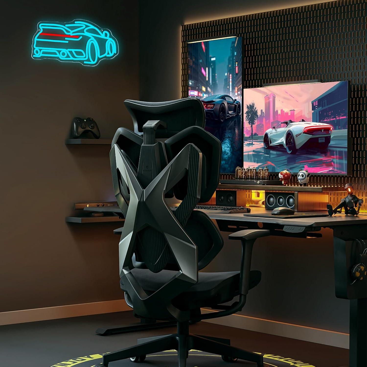 Luz de Neón LED Foxiden Coche Azul Dimmable USB 39.9x21.1cm