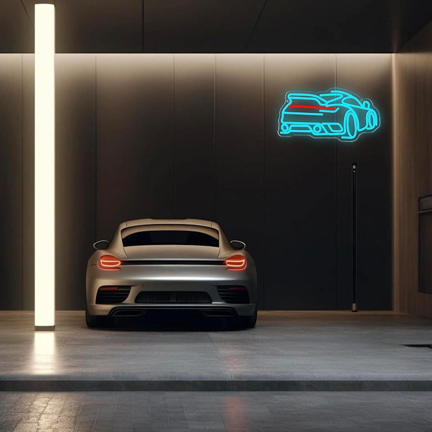 Luz de Neón LED Foxiden Coche Azul Dimmable USB 39.9x21.1cm