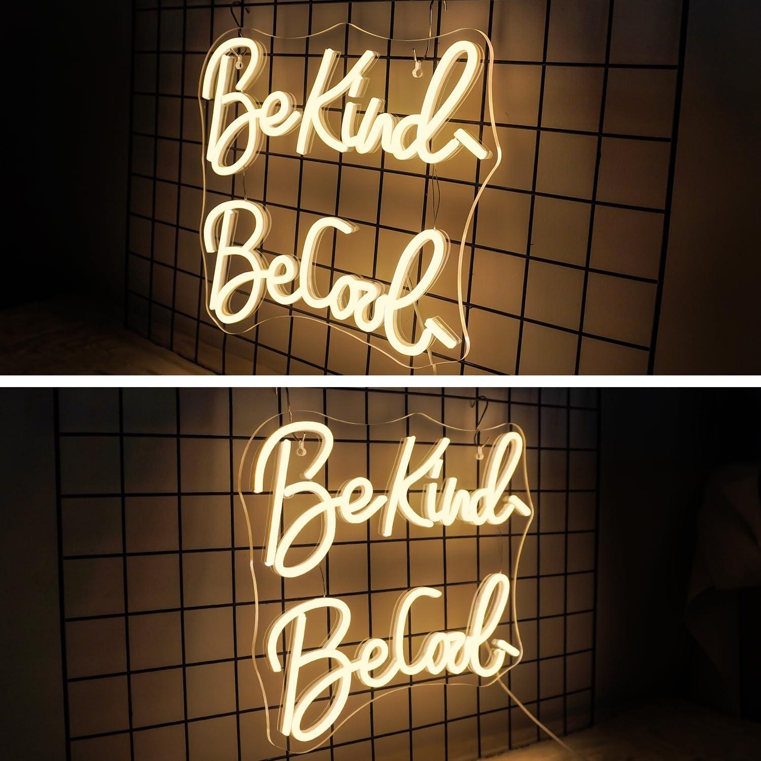 Letrero de Neón LED Horseneon SÉ AMABLE SÉ GENIAL 39x32cm