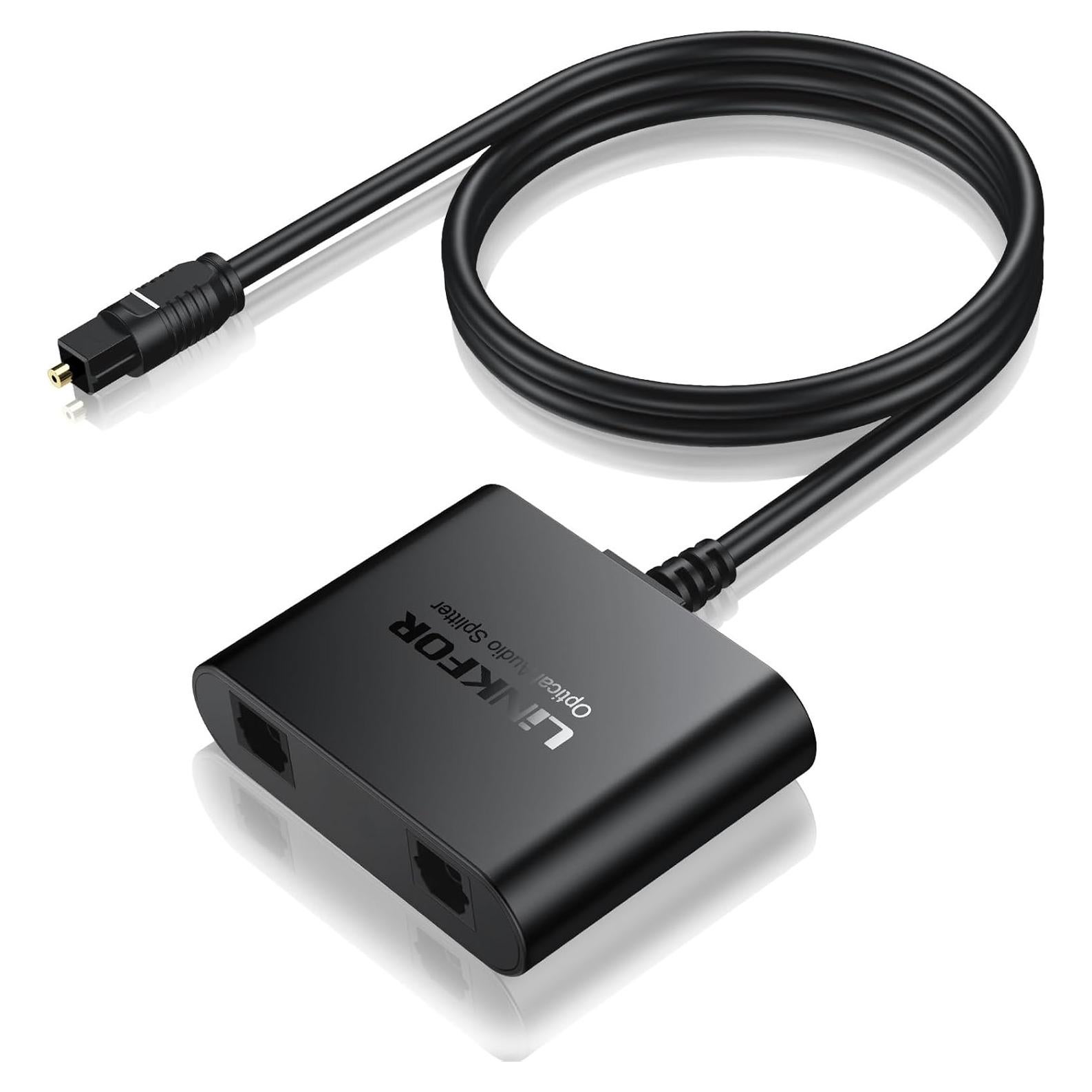 Divisor Óptico Digital Toslink 1x2 LiNKFOR 1m para Audio