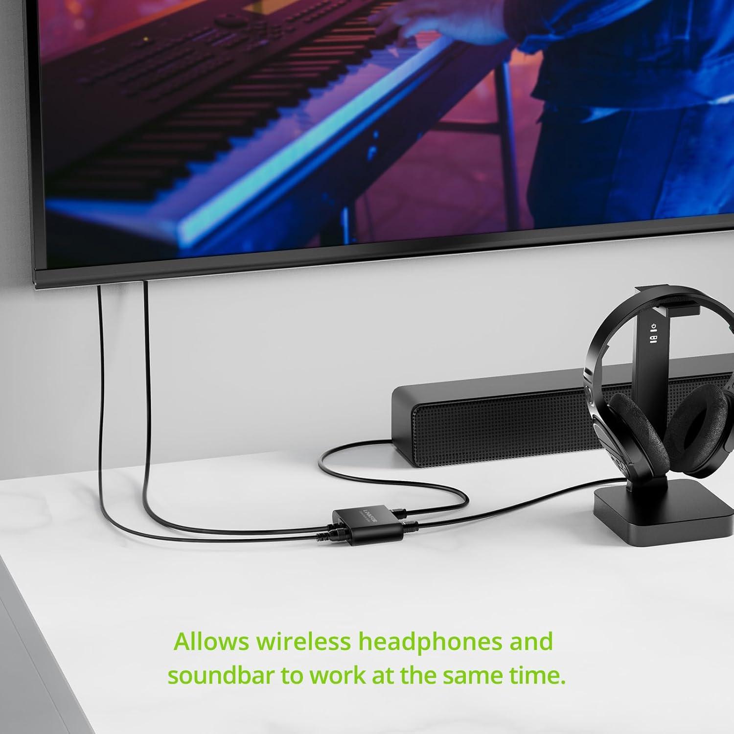 Divisor Óptico Digital Toslink 1x2 LiNKFOR 1m para Audio