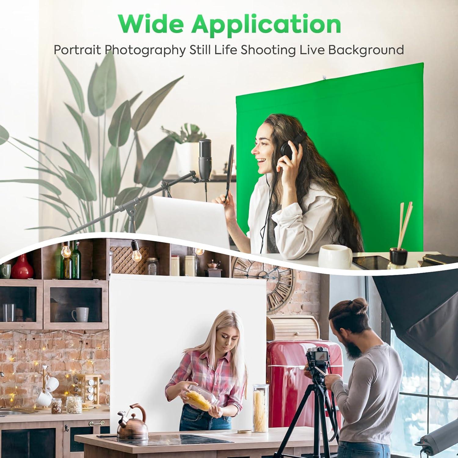 Soporte de fondo versátil SEDGEWIN 2x2m Chromakey blanco y verde