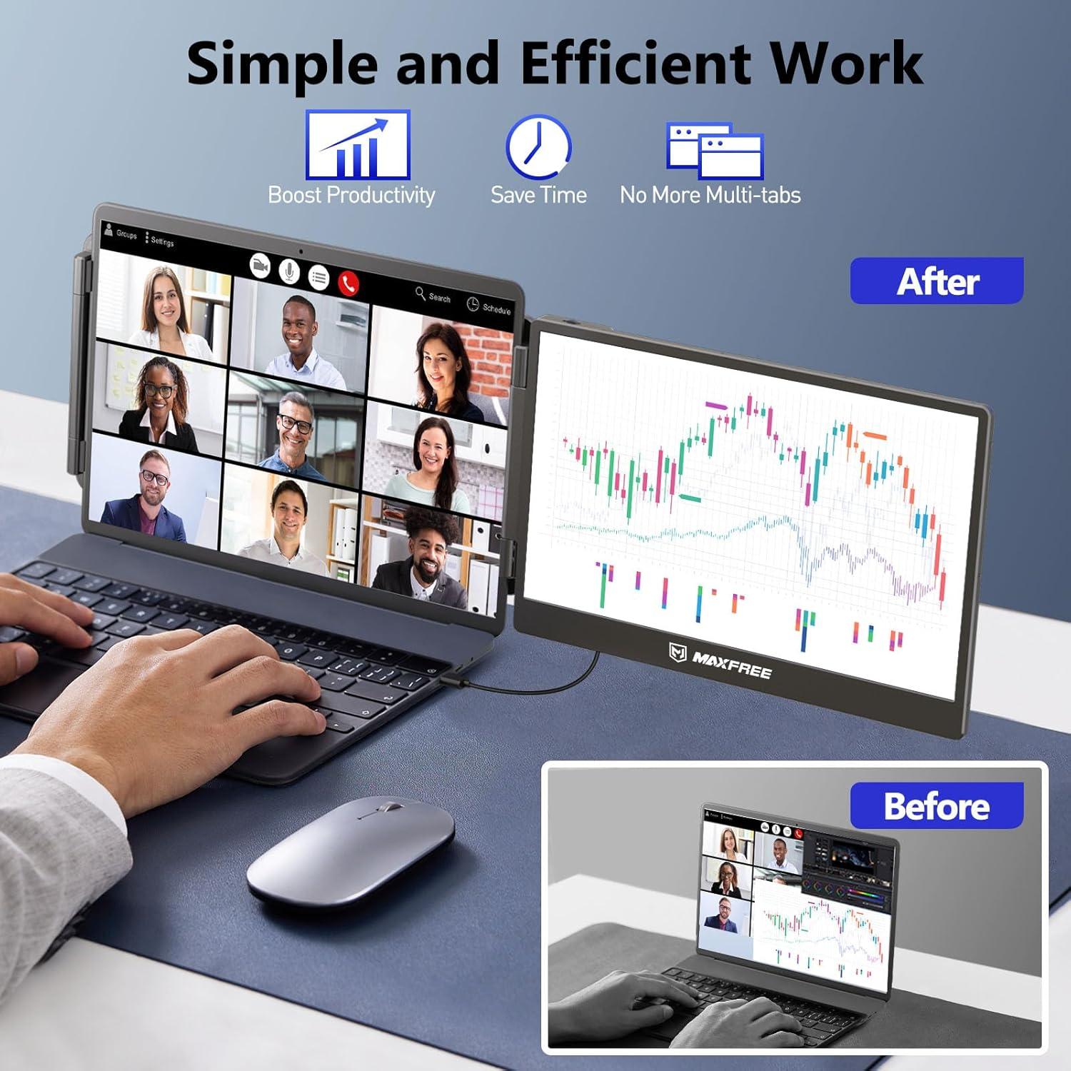 Extensor de Pantalla Maxfree S1 14" FHD 1080P Portátil