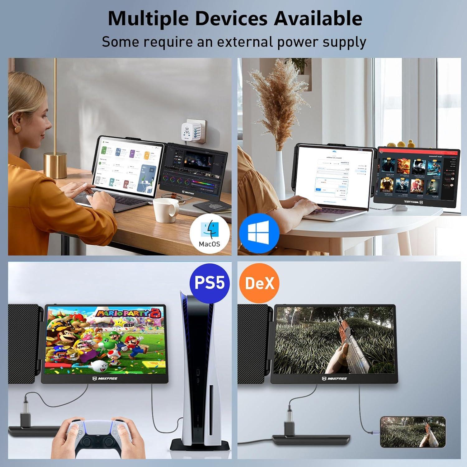 Extensor de Pantalla Maxfree S1 14" FHD 1080P Portátil