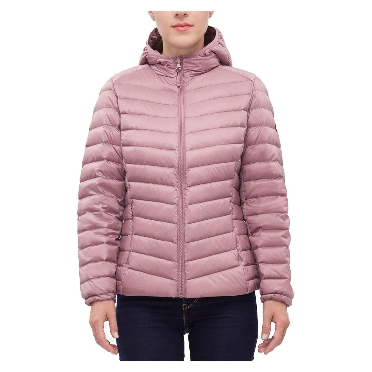 Chaqueta Puffer Ligera Rokka&Rolla para Mujeres - Rosa Nostalgia