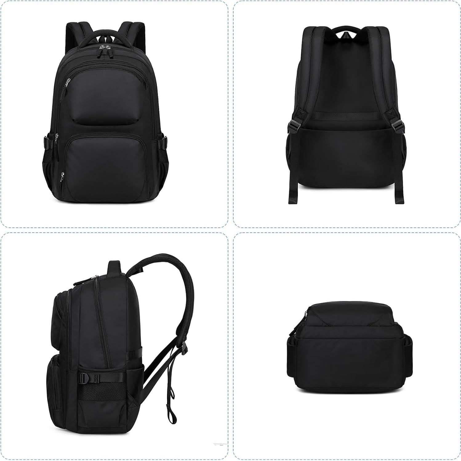 Mochila Escolar Niños ASKSKY con Estuche Negro 45x20x33 cm