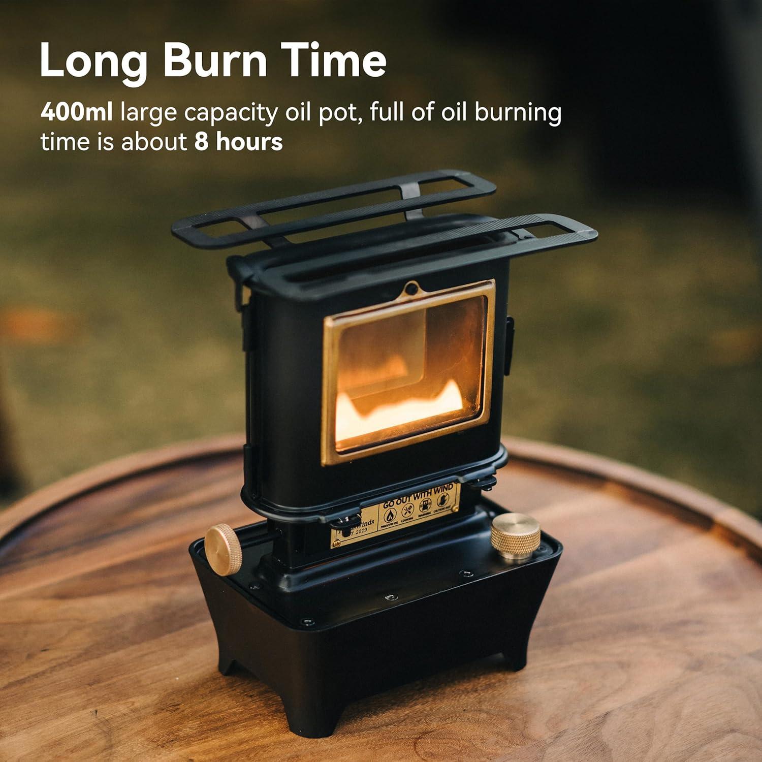 Linterna de Aceite Thous Winds 400ml Negra para Camping