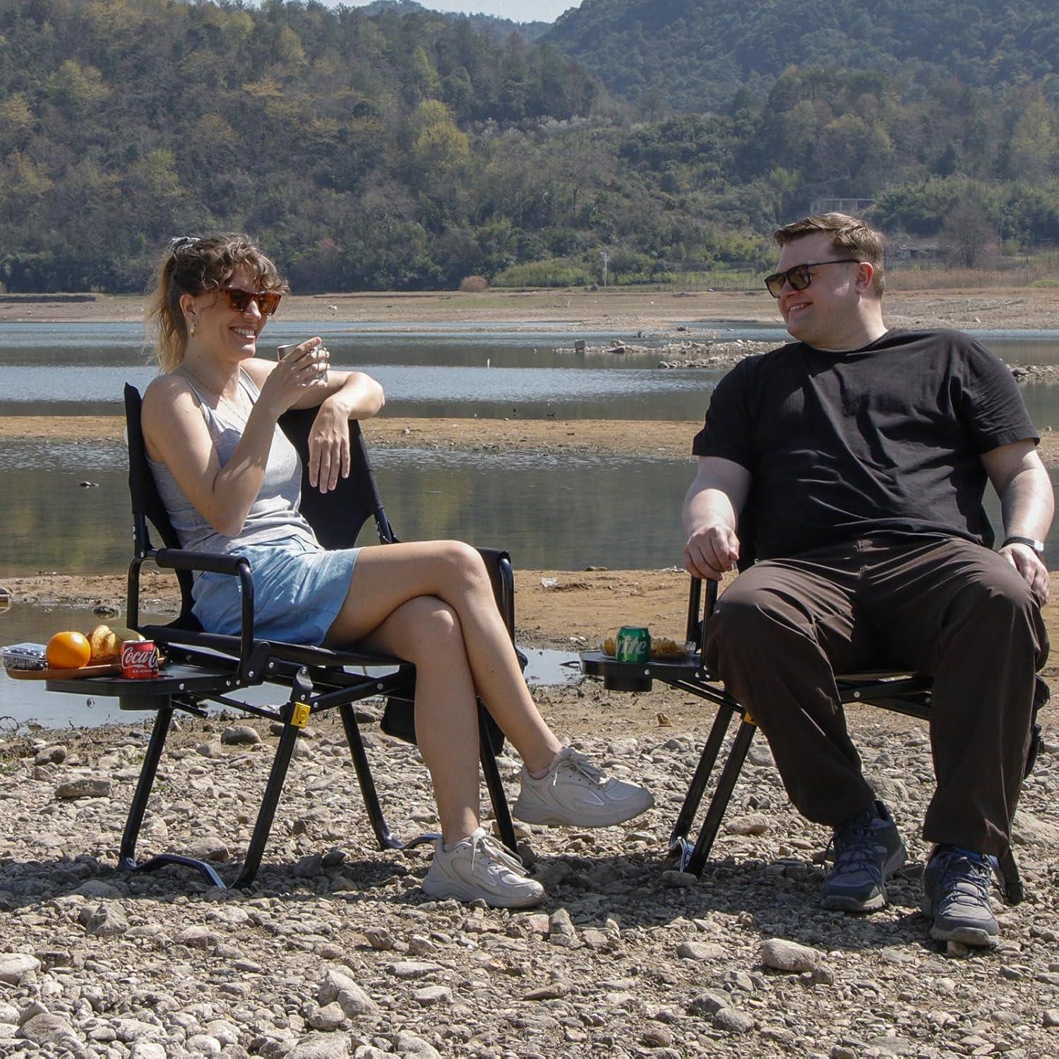 Silla de Camping Plegable OuterSpa con Mesa y Bolsa Enfriadora