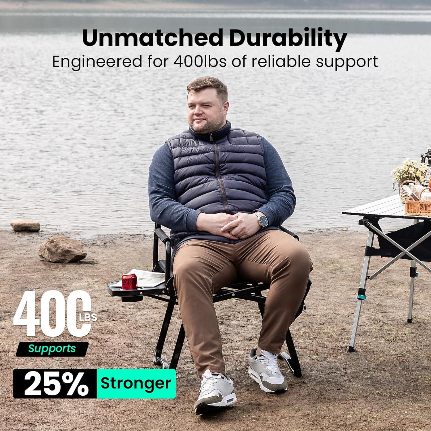 Silla de Camping Plegable OuterSpa con Mesa y Bolsa Enfriadora