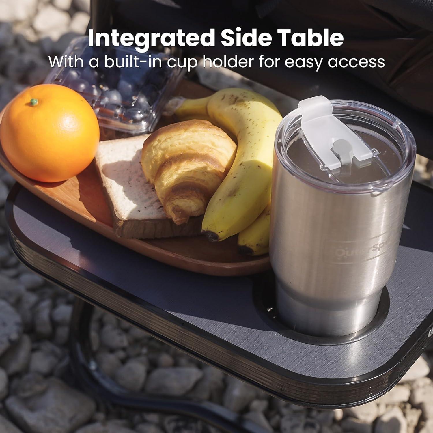 Silla de Camping Plegable OuterSpa con Mesa y Bolsa Enfriadora