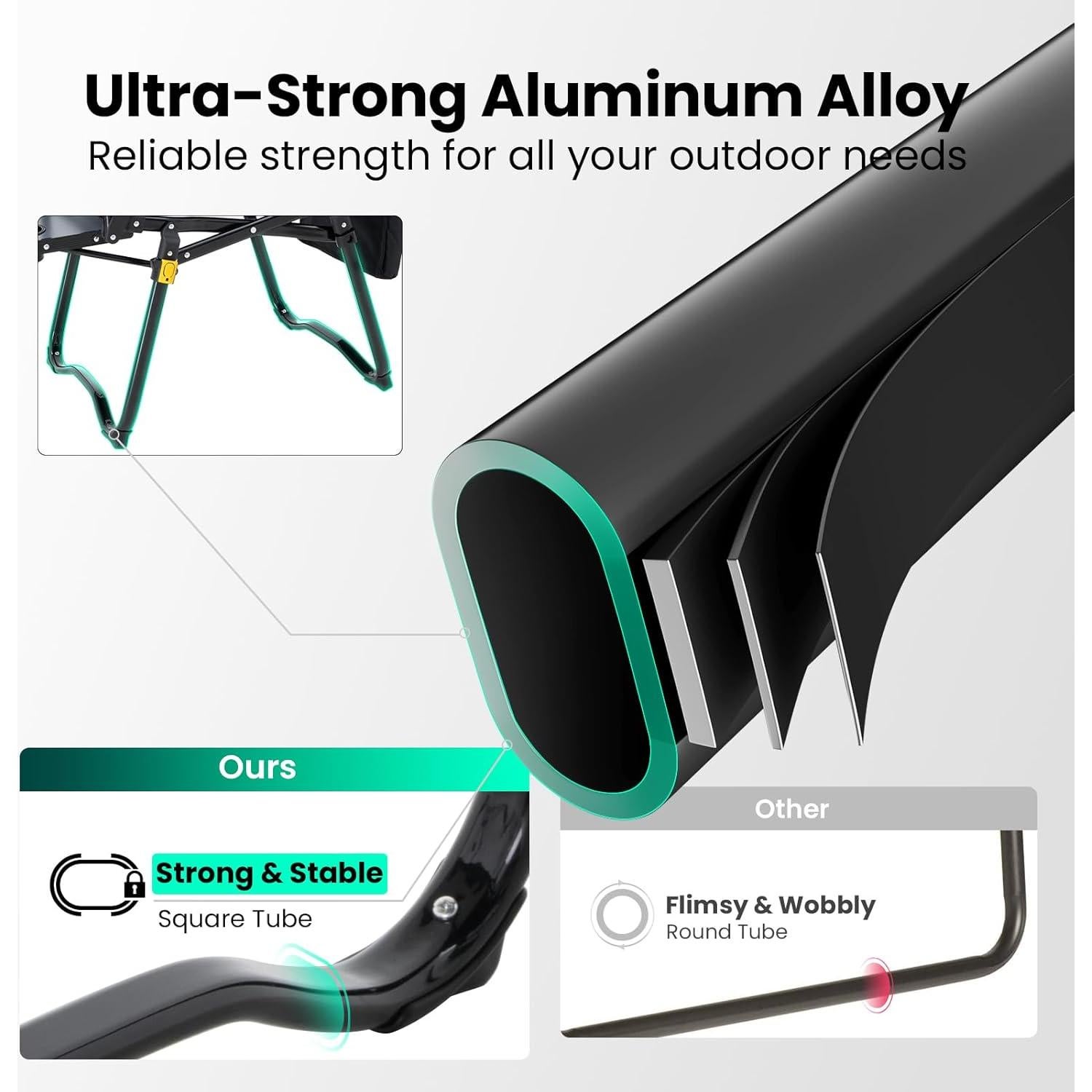 Silla de Camping Plegable OuterSpa con Mesa y Bolsa Enfriadora