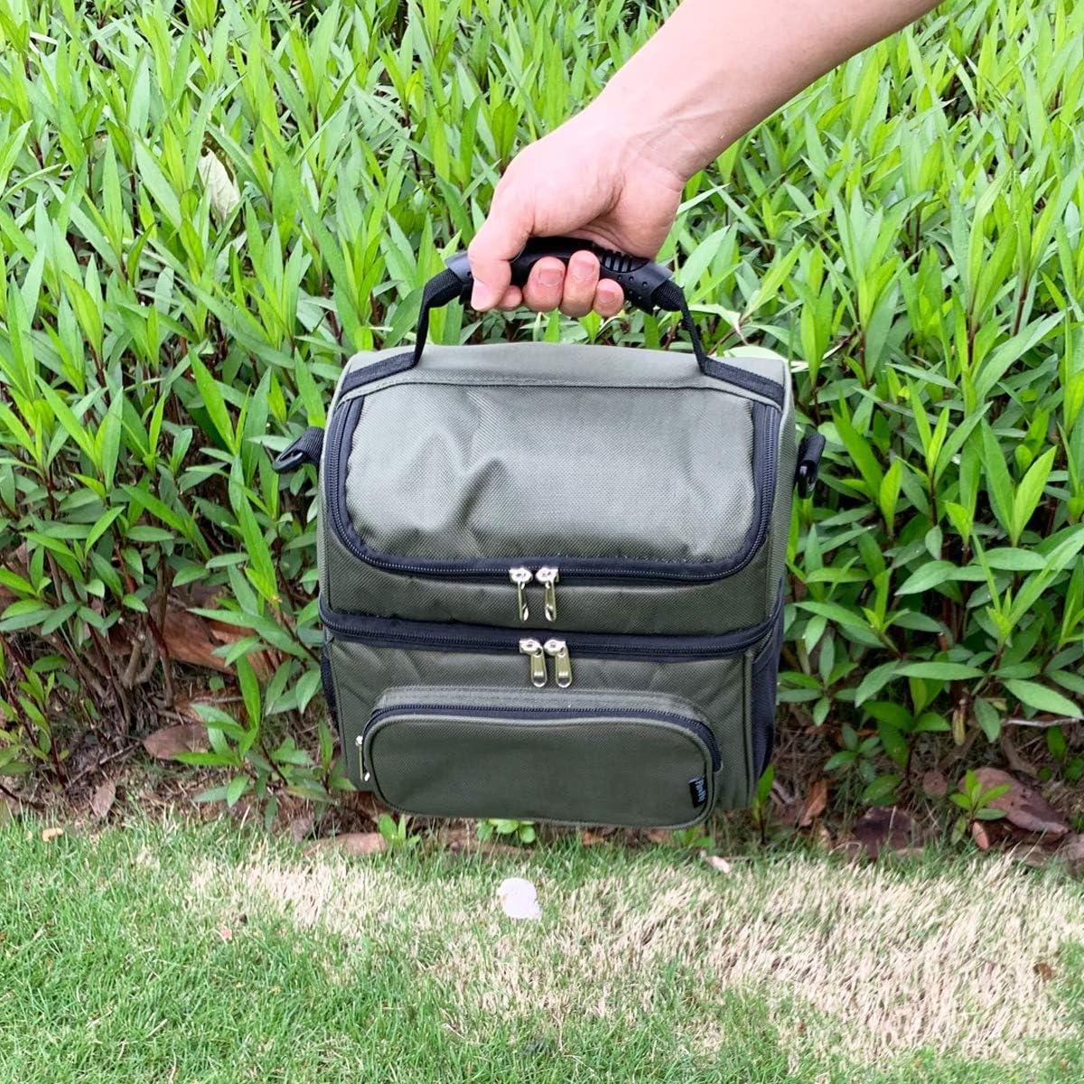 Bolsa Térmica de Almuerzo FlowFly Verde Militar Doble Capa