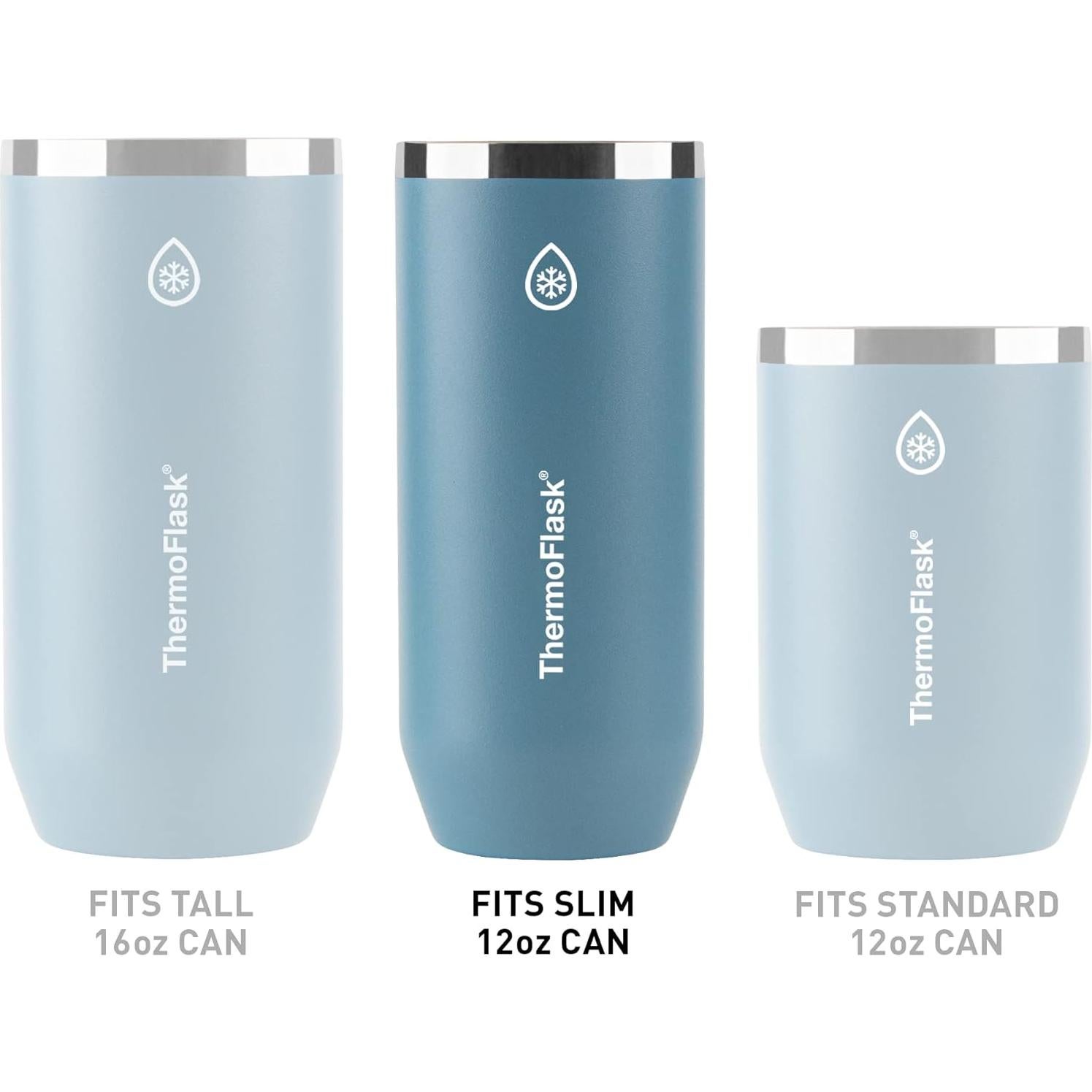 Enfriador de Latas Slim ThermoFlask Acero Inoxidable 355 ml Azul