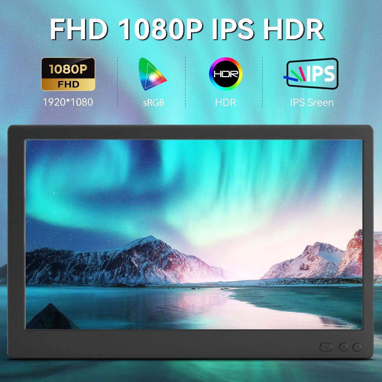 Extensor de Monitor Doble 14'' FHD 1080P APILDELLA USB-C HDMI