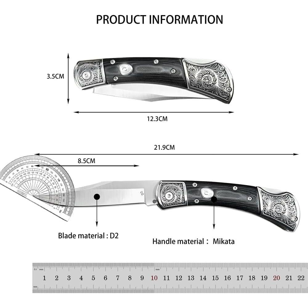 Cuchillo de bolsillo Goshawk G158-110 EDC acero D2 plegable