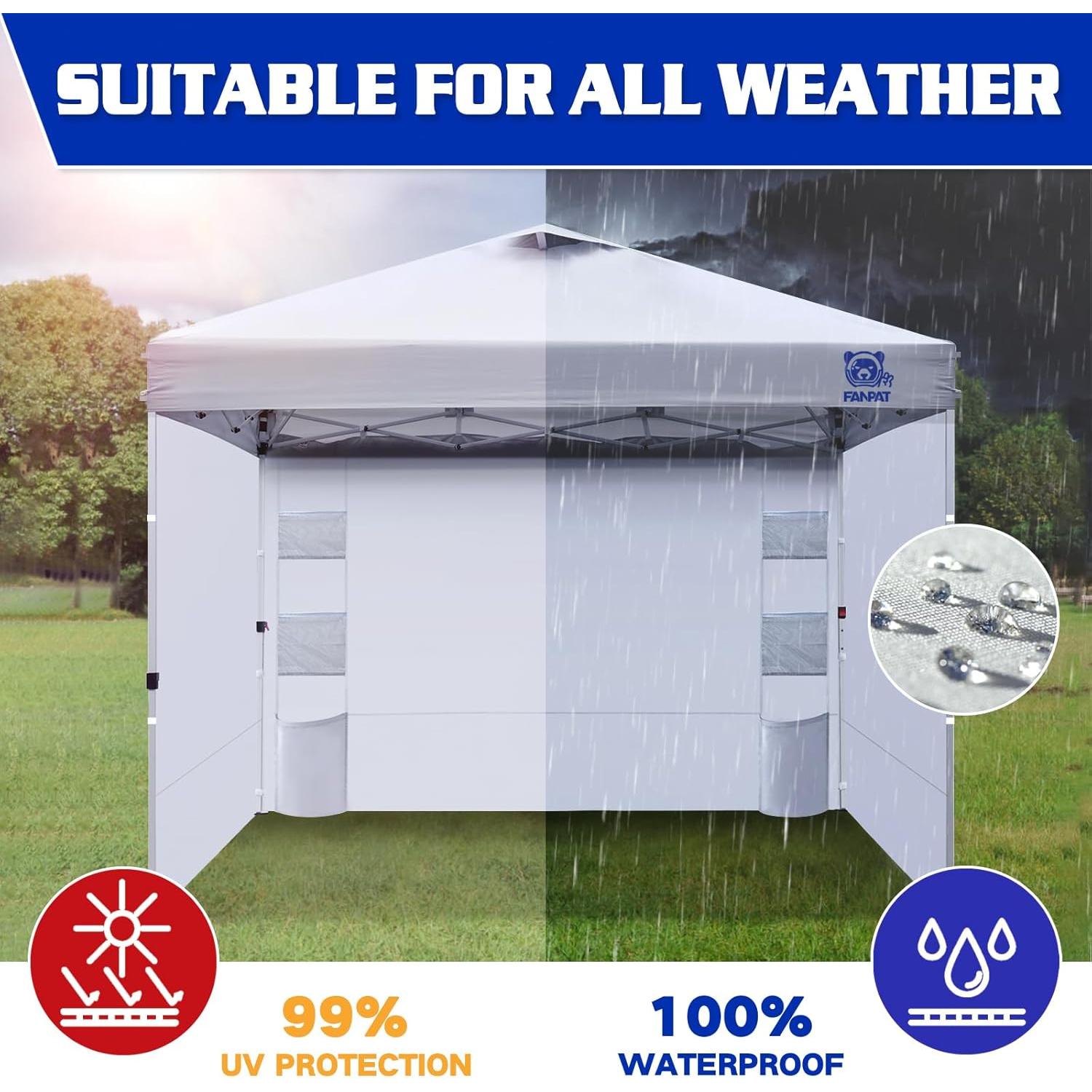 Paredes Laterales Carpa Instantánea FANPAT 3 Piezas 304.8x218.4cm