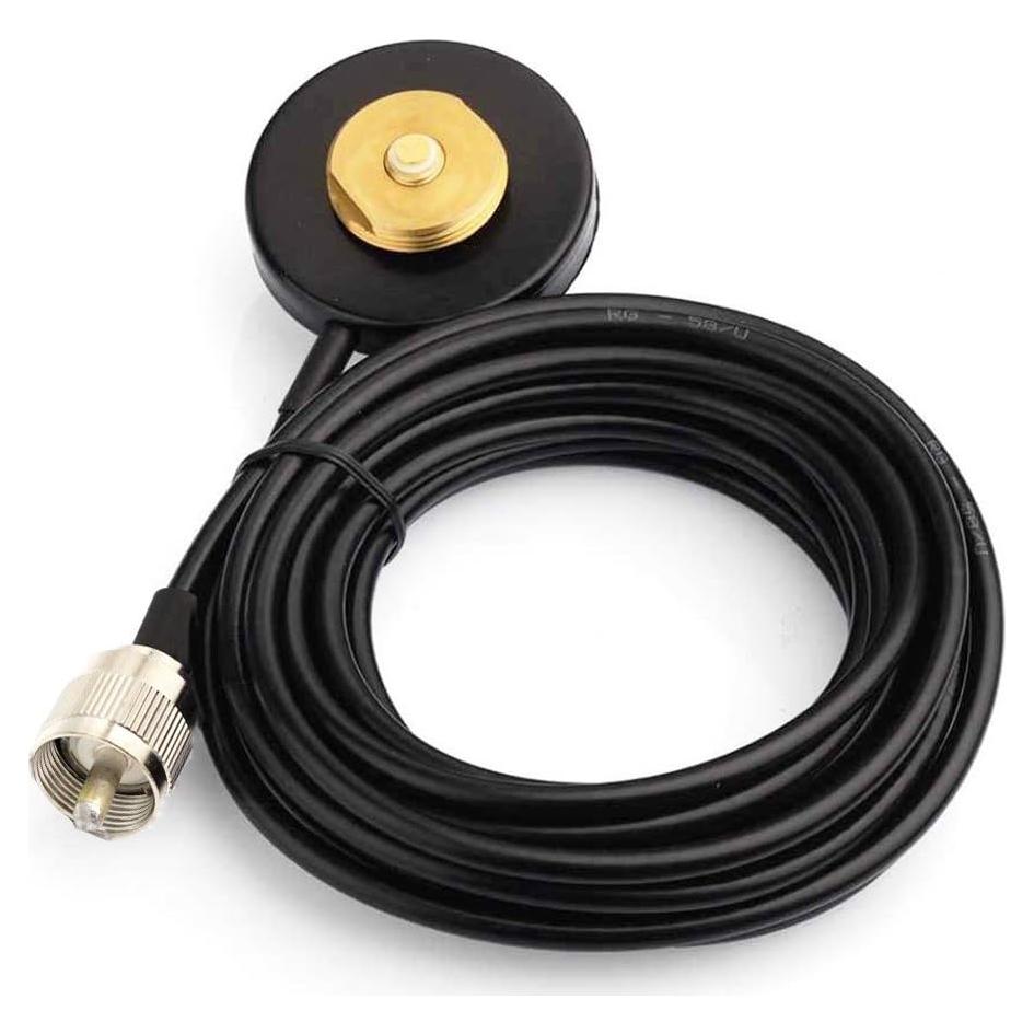 Base Magnética NMO TengKo con Cable RG-58 de 5m PL-259