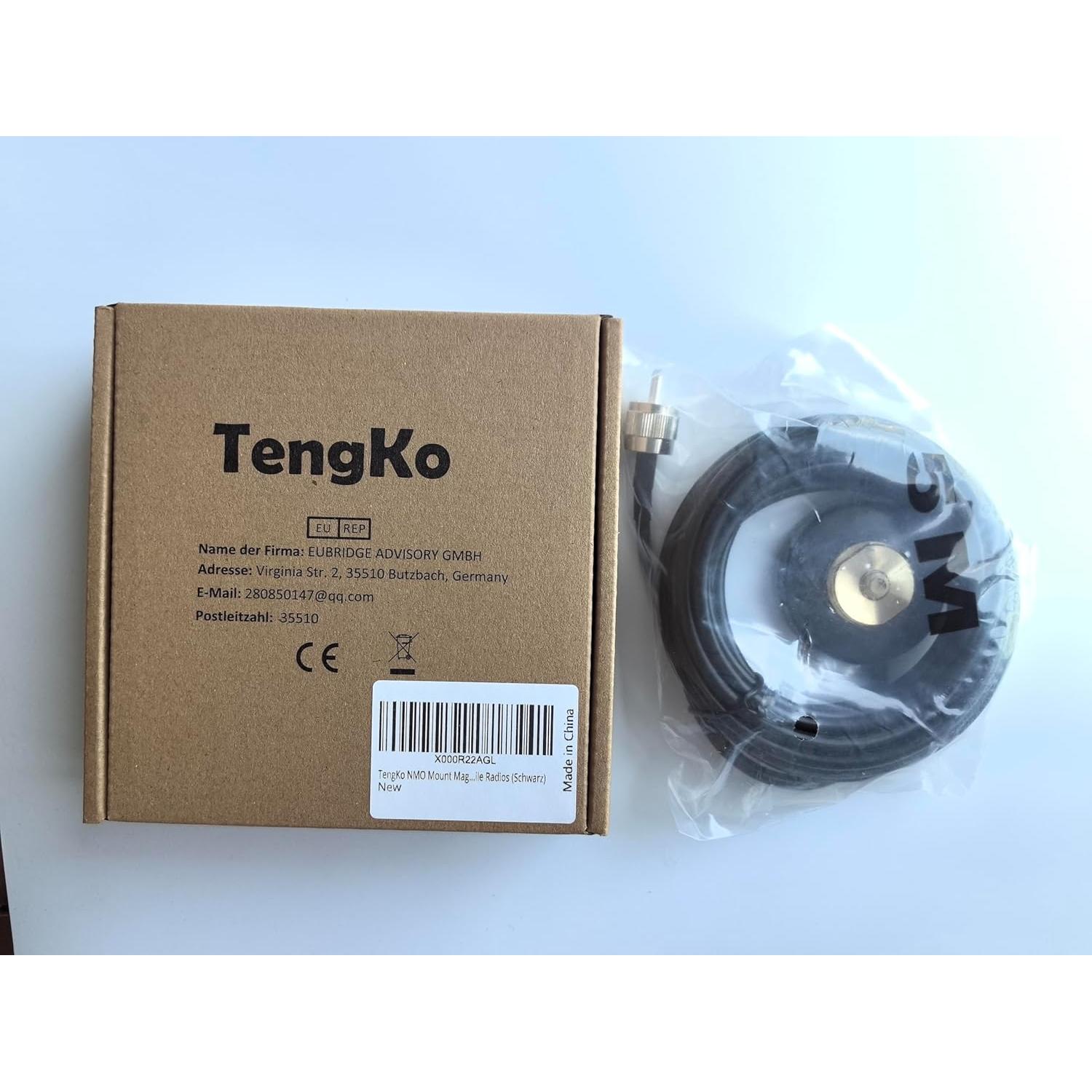 Base Magnética NMO TengKo con Cable RG-58 de 5m PL-259