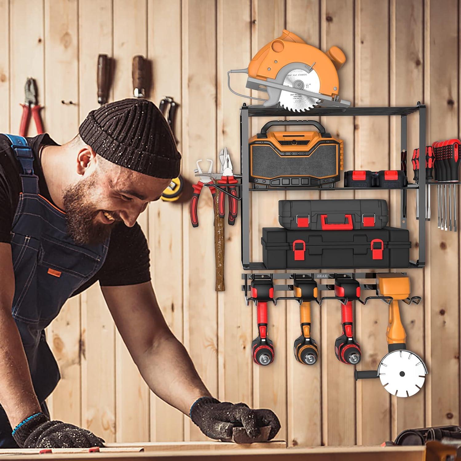 Organizador de Herramientas Eléctricas ZEAKOC 4 Capas Montaje Pared