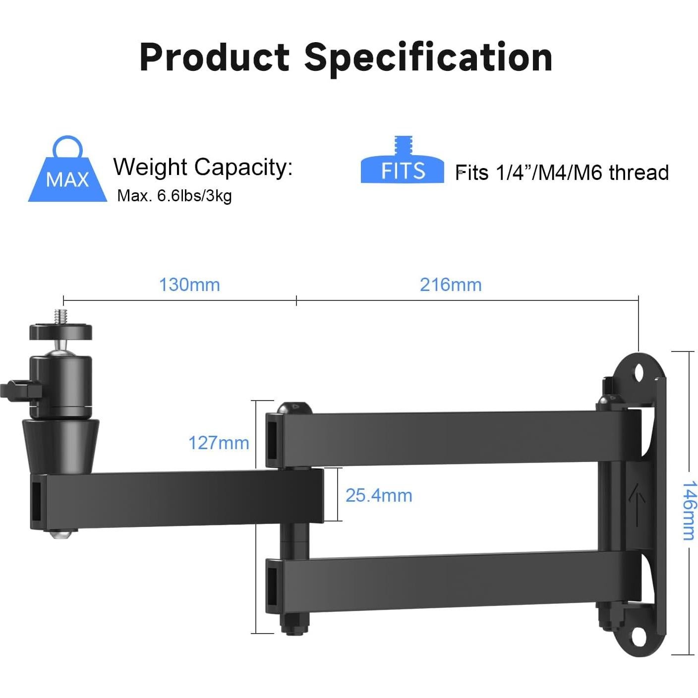 Soporte Universal Plegable para Proyector Suptek MA1330YT - Ajustable, 3 kg