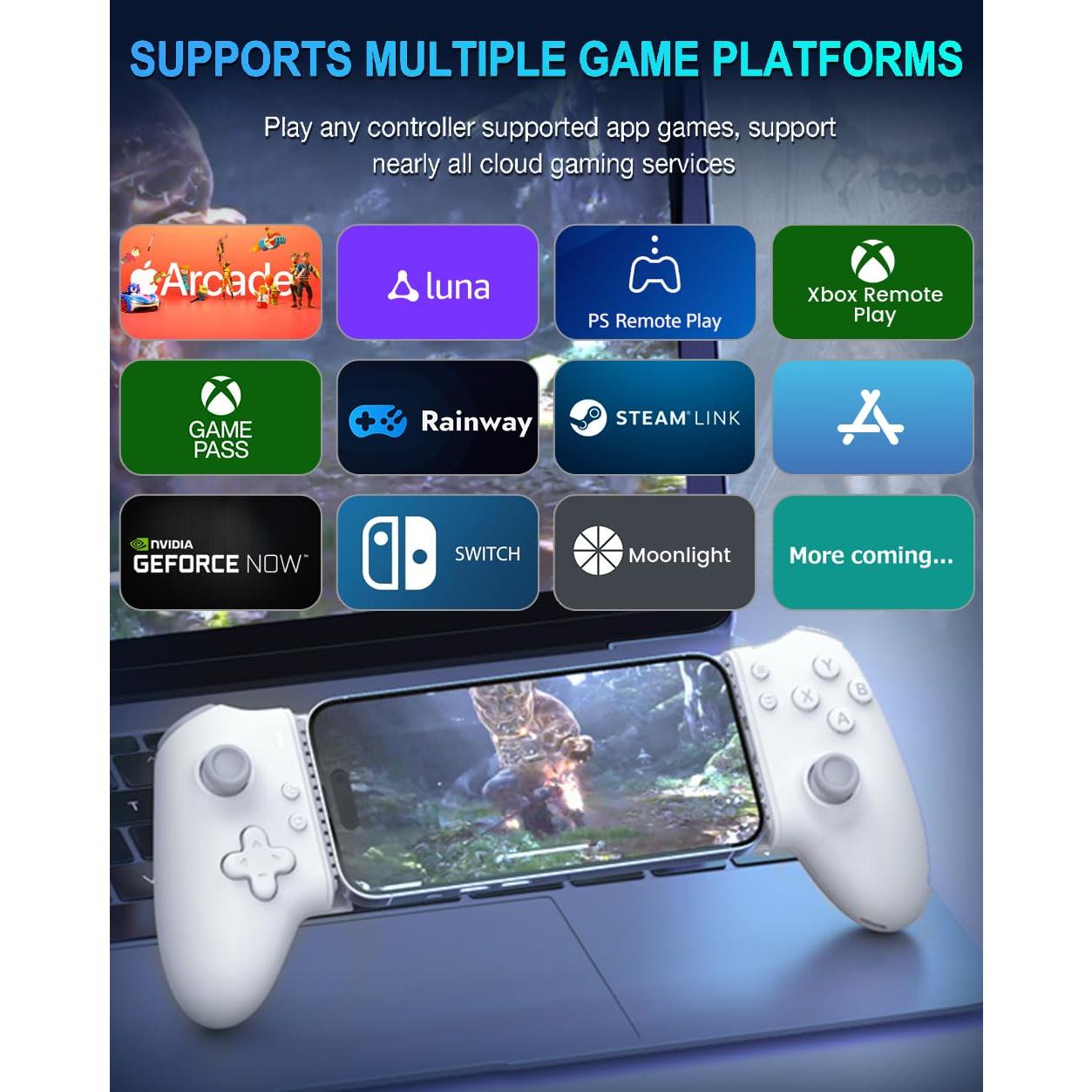 Controlador de Juegos ATUTEN para iPhone 15/16 y Android USB-C