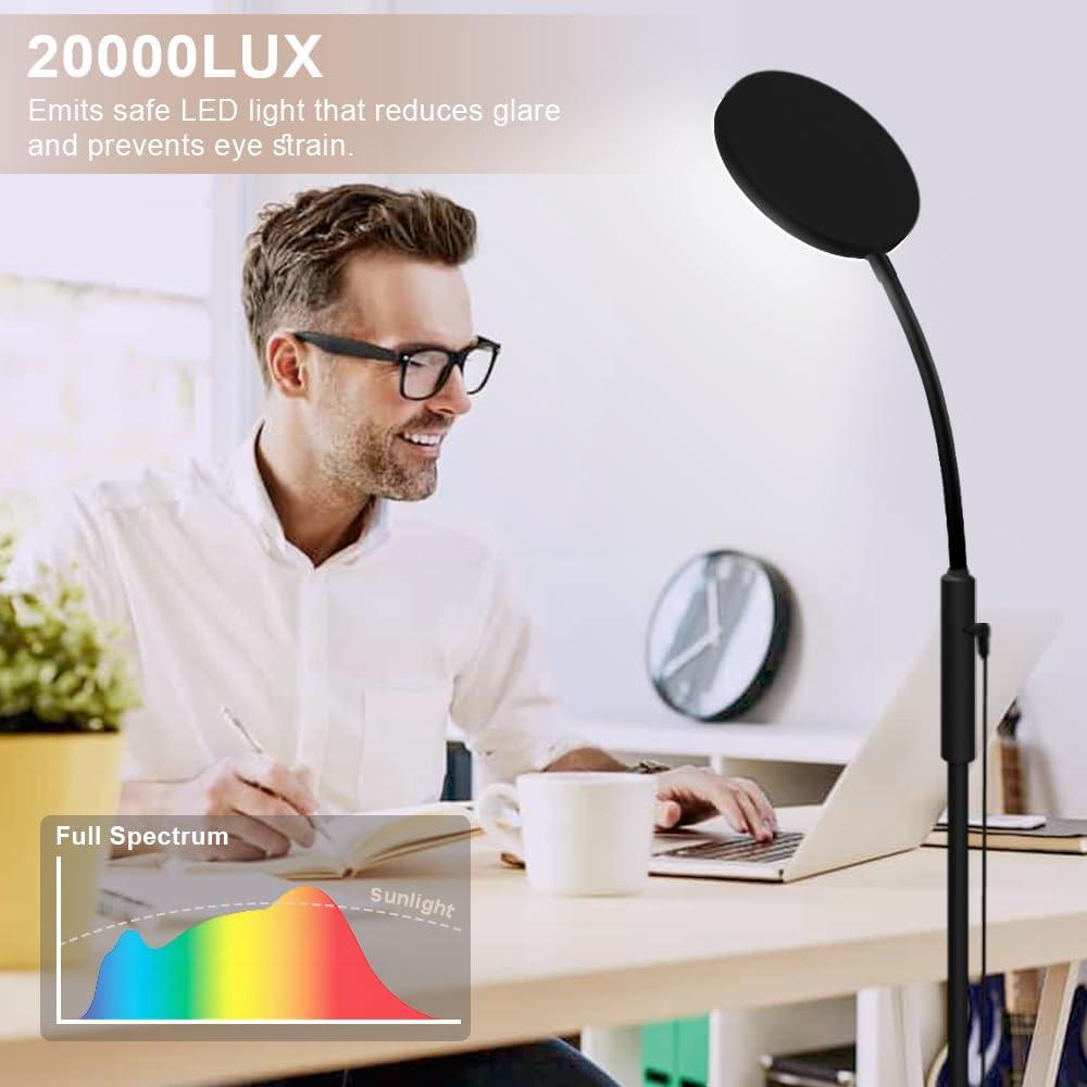 Lámpara de Pie LED Mojimdo 20000 Lux Regulable con Temporizador